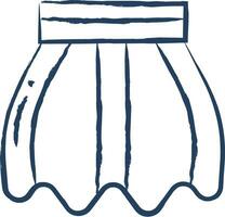 Skirt hand drawn vector illustration