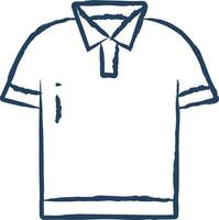 polo camisa mano dibujado vector ilustración