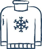 Sweater hand drawn vector illustration