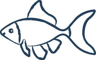 Tetra glofish hand drawn vector illustration