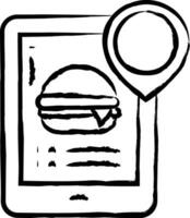 food track hand drawn vector illustration