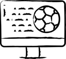 football live hand drawn vector illustration