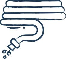 pipe hand drawn vector illustration