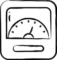 Ammeter hand drawn vector illustration