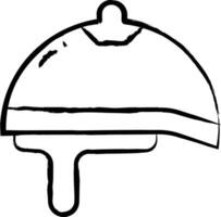 Helmet hand drawn vector illustration