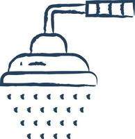 Shower hand drawn vector illustration