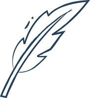 Feather hand drawn vector illustration