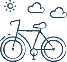 Bicycle hand drawn vector illustration