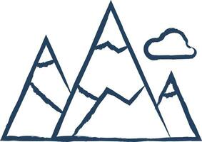 mountain hand drawn vector illustration