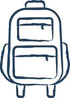 back pack hand drawn vector illustration