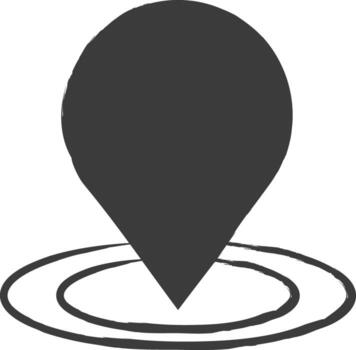 Map Pointer hand drawn vector illustration
