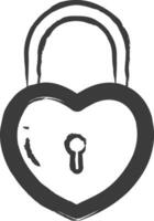 Lock hand drawn vector illustration