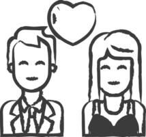 Couple hand drawn vector illustration