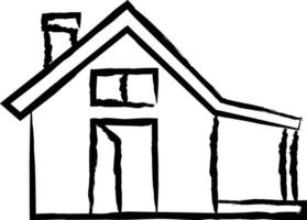 casa mano dibujado vector ilustración