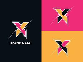 el nexo X letra logo es un atractivo logo. ninguna empresa o negocio lata utilizar esta logo como un marca por agregando el X a sus nombre. vector