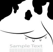 Milk banner. Cute cow background with udder. vector