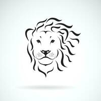 Vector of lion head design on a white background. Wild Animals. Easy editable layered vector illustration.