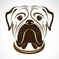 Vector of a dog head on white background. Pet.