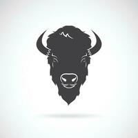 Vector of a buffalo head design on white background. Wild Animals. Easy editable layered vector illustration.