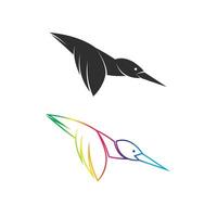 Vector of hummingbird design on white background. Easy editable layered vector illustration. Birds Icons. Wild Animals.