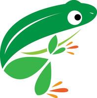 Vector of a frog on a white background. Amphibian. Easy editable layered vector illustration.