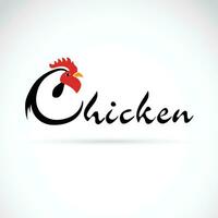 Vector design chicken is text on a white background.