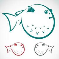 Vector of puffer on white background. Easy editable layered vector illustration. Wild Animals.