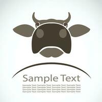 Vector of a cow head on white background. Farm animals. Easy editable layered vector illustration.