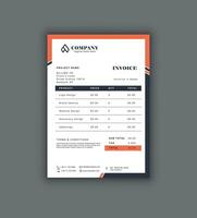 minimal invoice template vector design, Abstract modern colorful business invoice template. creative invoice Template Paper Sheet Include Accounting, Price, Tax, and Quantity.