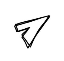 telegrama icono garabatear estilo logo. social medios de comunicación icono en blanco antecedentes. vector