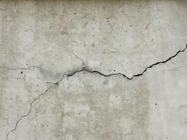 concrete wall with scratches and cracks photo