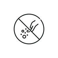 hacer no alimentar el animales línea icono firmar símbolo aislado en blanco antecedentes vector