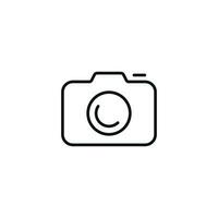 Camera line icon isolated on white background vector
