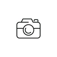 Camera line icon isolated on white background vector