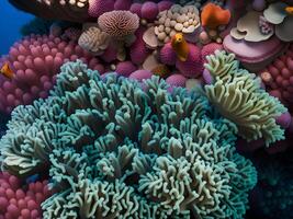 coral reef in the sea photo