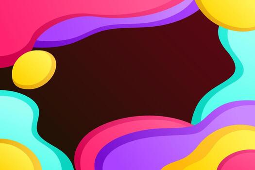 Abstract background template with wavy gradient elements. Vector illustration