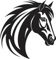 minimalista semental majestad icónico diseño elegancia de libertad negro caballo silueta vector