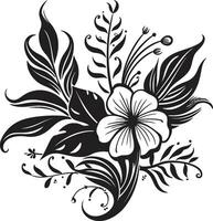 Decorative Floral Design Icon A Black Vector Icon That Will Add a Touch of Sophistication to Your Designs Black Vector Floral Design Icon A Versatile Icon That Can Be Used in Any Design