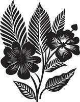 Black Vector Floral Design A Classic and Elegant Icon for Any Design Black Vector Floral Design Add a Touch of Sophistication to Your Designs