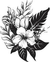 Black Vector Floral Icon A Stunning Icon for Any Design Decorative Floral Design Icon A Black Vector Icon That Will Make Your Designs Bloom