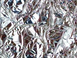 close up silver shiny foil background photo