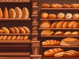 bakery products and bakery products in the store photo