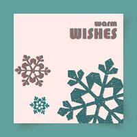 Merry Christmas and Happy New year colorful card with retro riso, risograph print effect. Layered elements in vintage trendy style. Typography composition for greeting cards, posters and branding. vector