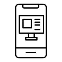 Ecommerce website icon. Outline style vector illustration. Can be used for website icons, UI and mobile apps