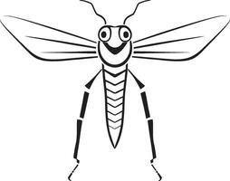 Emblem of Stealth Minimalist Vector Symbol Serenity in Monochrome Mantodea Icon Design