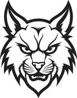 Minimalist Lynx Silhouette Black Icon Graceful Predator Majesty Logo in Black vector