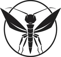 Grace and Power Black Mantis Emblem Elegance in Simplicity Iconic Insect vector