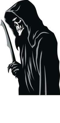 Elegance of the Reapers Touch Black Logo Simplistic Symbol of Souls Emblematic Design