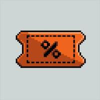 Pixel art illustration Dicount. Pixelated Disount Icon. Discount icon pixelated for the pixel art game and icon for website and video game. old school retro. vector