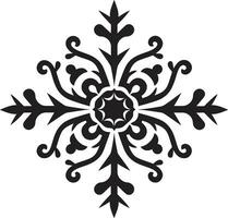 elegancia en escarcha icónico nieve símbolo emblema de inviernos belleza minimalista diseño vector